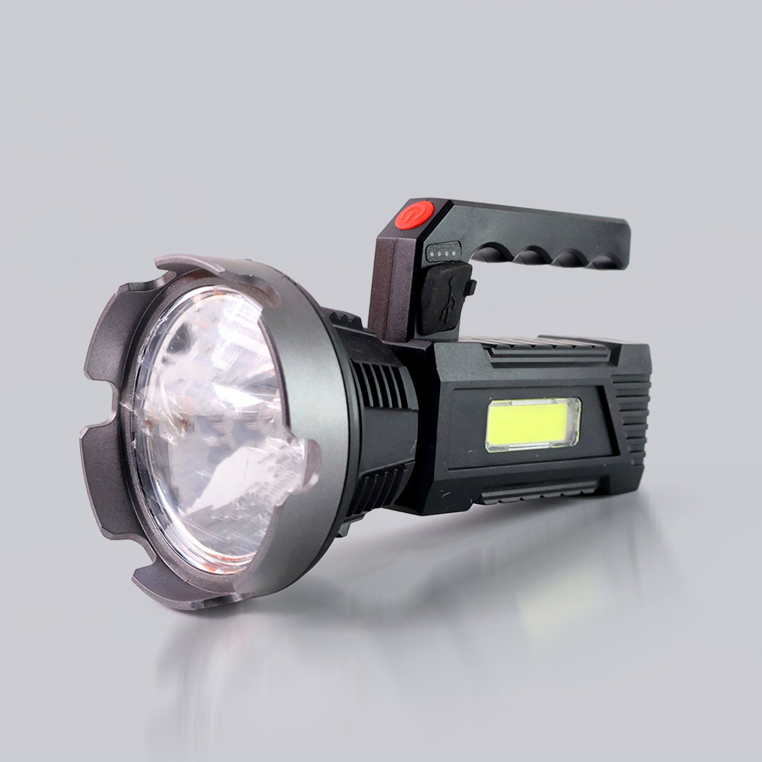 Multi-Function LED Torch with Side COB Light & USB Charging Multi-Function LED Torch with Side COB Light & USB Charging